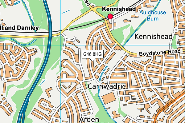 G46 8HG map - OS VectorMap District (Ordnance Survey)