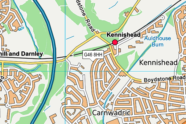 G46 8HH map - OS VectorMap District (Ordnance Survey)