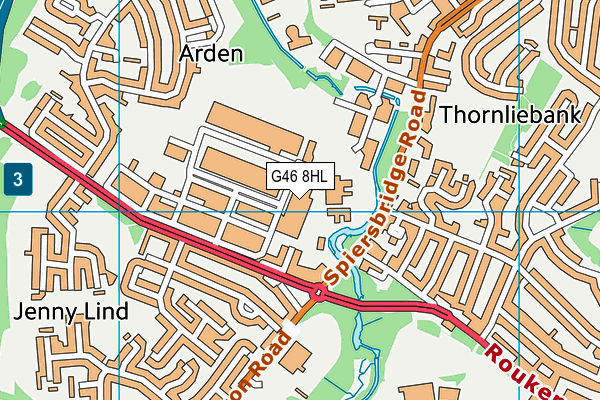 G46 8HL map - OS VectorMap District (Ordnance Survey)