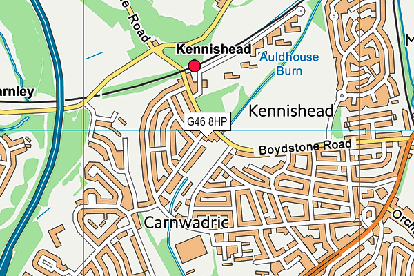 G46 8HP map - OS VectorMap District (Ordnance Survey)