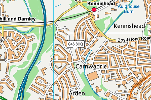 G46 8HQ map - OS VectorMap District (Ordnance Survey)