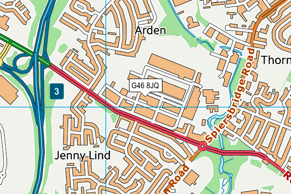 G46 8JQ map - OS VectorMap District (Ordnance Survey)