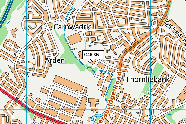 G46 8NL map - OS VectorMap District (Ordnance Survey)