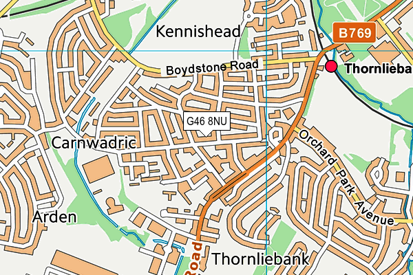 G46 8NU map - OS VectorMap District (Ordnance Survey)