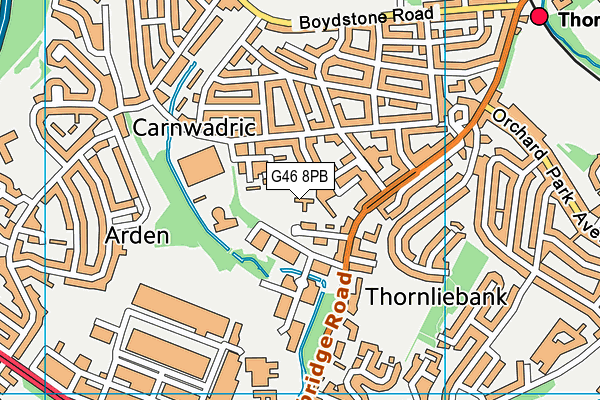 G46 8PB map - OS VectorMap District (Ordnance Survey)