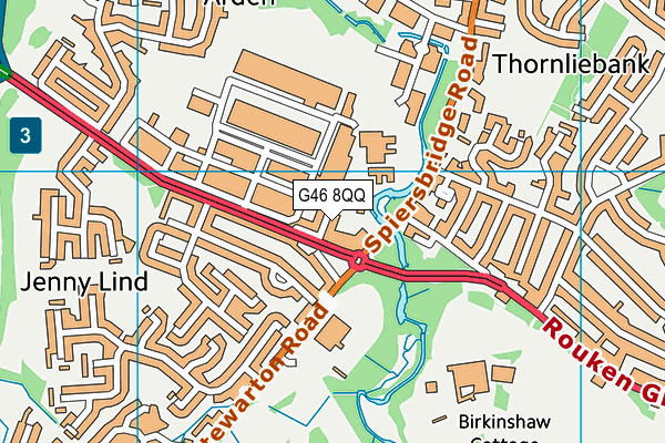 G46 8QQ map - OS VectorMap District (Ordnance Survey)