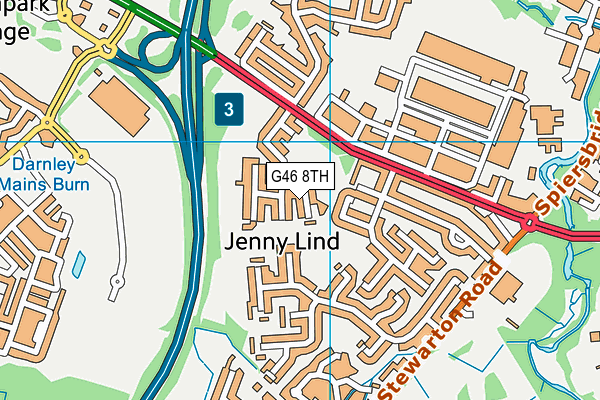 G46 8TH map - OS VectorMap District (Ordnance Survey)