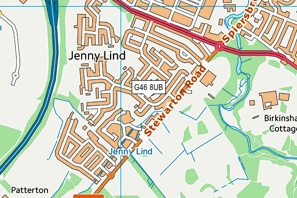 G46 8UB map - OS VectorMap District (Ordnance Survey)