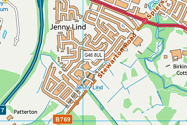 G46 8UL map - OS VectorMap District (Ordnance Survey)