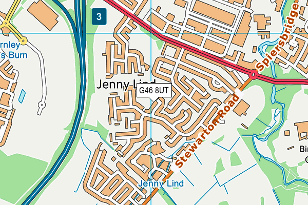 G46 8UT map - OS VectorMap District (Ordnance Survey)
