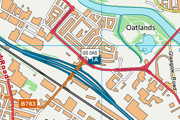 G5 0AS map - OS VectorMap District (Ordnance Survey)