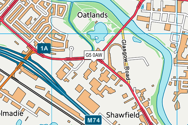 G5 0AW map - OS VectorMap District (Ordnance Survey)