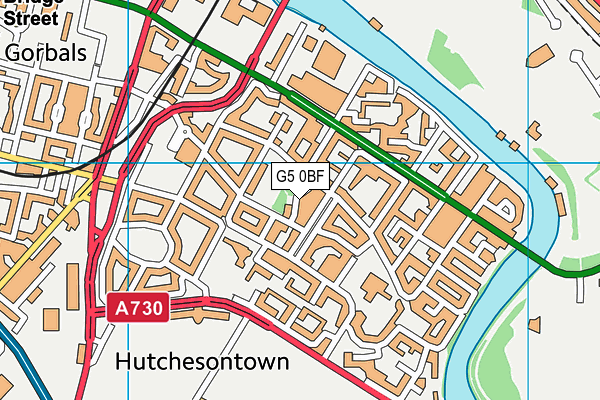 G5 0BF map - OS VectorMap District (Ordnance Survey)