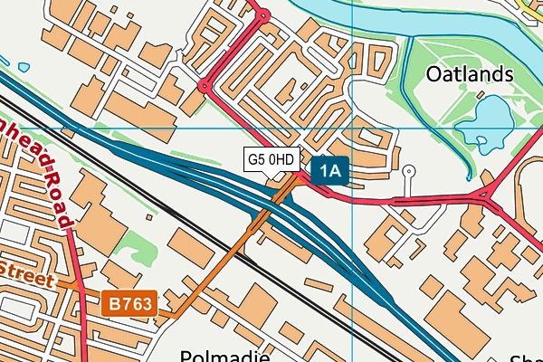 G5 0HD map - OS VectorMap District (Ordnance Survey)