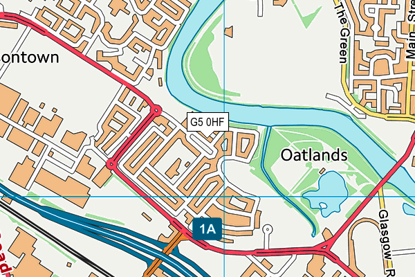 G5 0HF map - OS VectorMap District (Ordnance Survey)