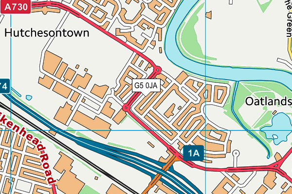 G5 0JA map - OS VectorMap District (Ordnance Survey)