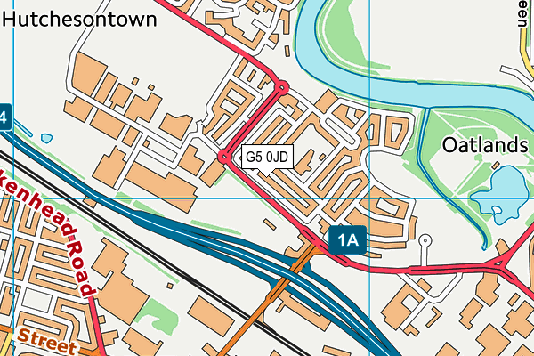 G5 0JD map - OS VectorMap District (Ordnance Survey)