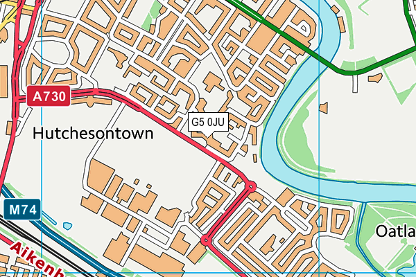 G5 0JU map - OS VectorMap District (Ordnance Survey)