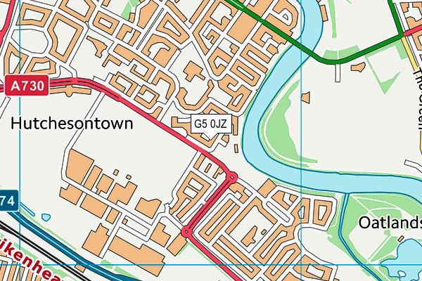 G5 0JZ map - OS VectorMap District (Ordnance Survey)