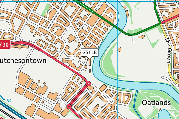G5 0LB map - OS VectorMap District (Ordnance Survey)