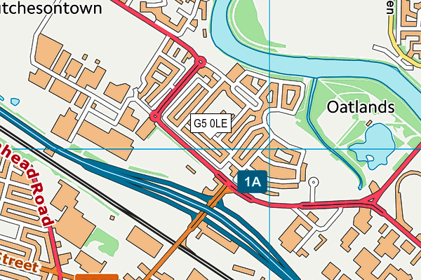 G5 0LE map - OS VectorMap District (Ordnance Survey)
