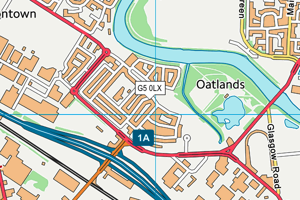 G5 0LX map - OS VectorMap District (Ordnance Survey)