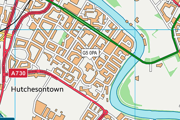 G5 0PA map - OS VectorMap District (Ordnance Survey)