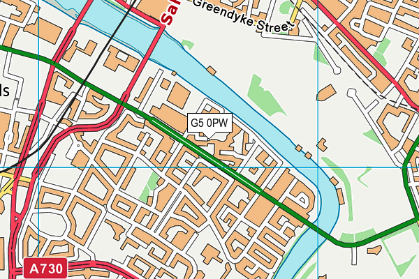 G5 0PW map - OS VectorMap District (Ordnance Survey)