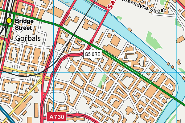 G5 0RE map - OS VectorMap District (Ordnance Survey)