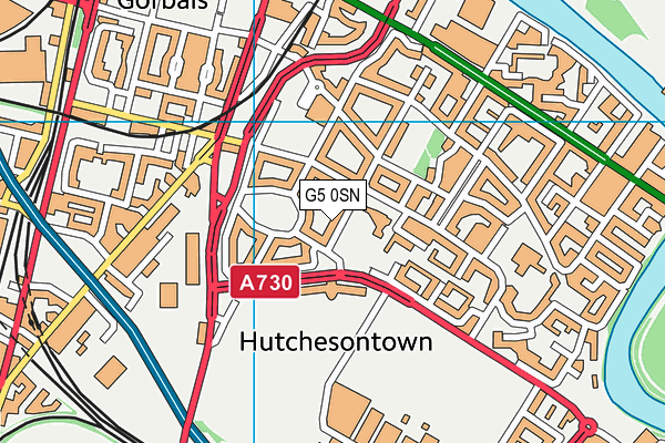 G5 0SN map - OS VectorMap District (Ordnance Survey)