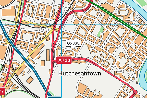 G5 0SQ map - OS VectorMap District (Ordnance Survey)