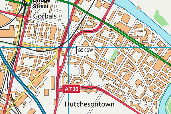 G5 0SW map - OS VectorMap District (Ordnance Survey)