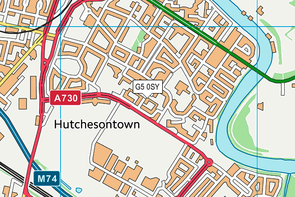 G5 0SY map - OS VectorMap District (Ordnance Survey)