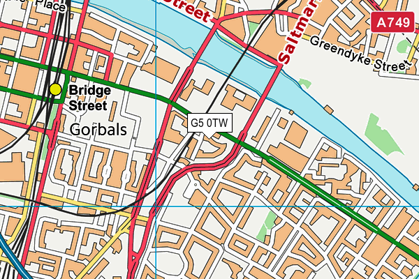 G5 0TW map - OS VectorMap District (Ordnance Survey)