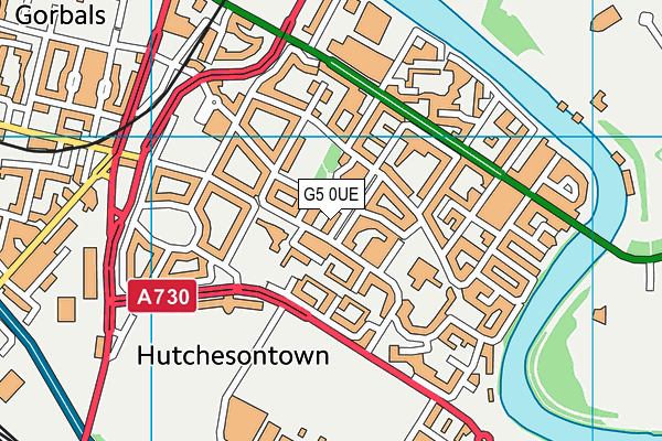 G5 0UE map - OS VectorMap District (Ordnance Survey)