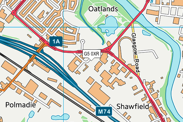G5 0XR map - OS VectorMap District (Ordnance Survey)