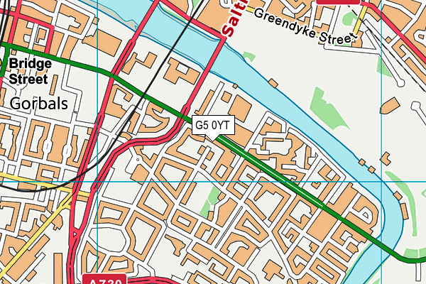 G5 0YT map - OS VectorMap District (Ordnance Survey)