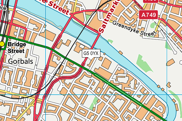 G5 0YX map - OS VectorMap District (Ordnance Survey)