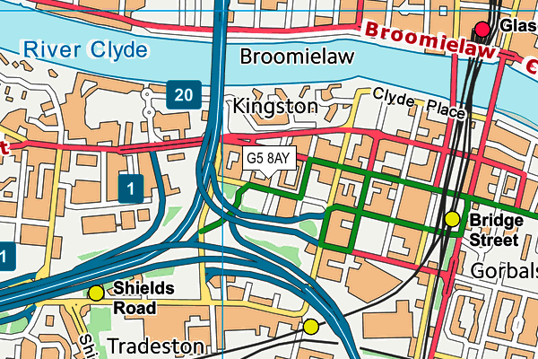 G5 8AY map - OS VectorMap District (Ordnance Survey)