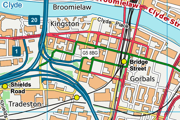 G5 8BG map - OS VectorMap District (Ordnance Survey)