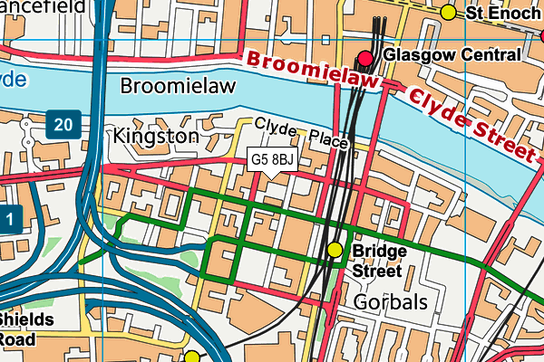 G5 8BJ map - OS VectorMap District (Ordnance Survey)