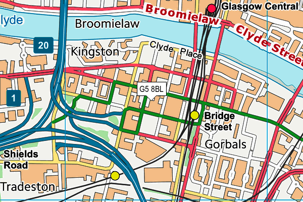 G5 8BL map - OS VectorMap District (Ordnance Survey)