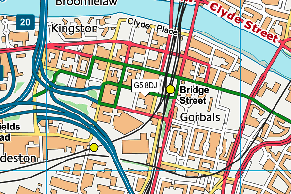 G5 8DJ map - OS VectorMap District (Ordnance Survey)