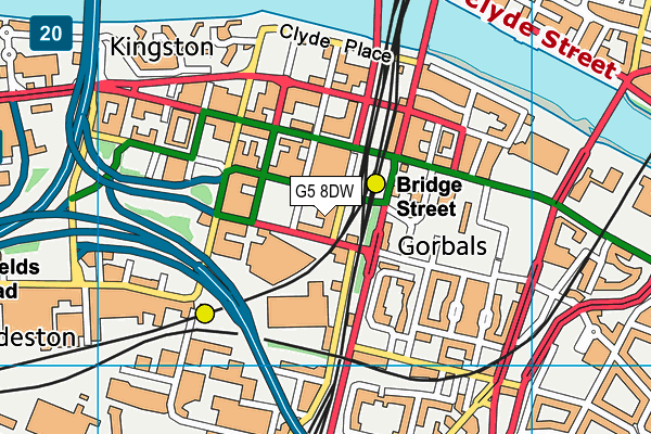 G5 8DW map - OS VectorMap District (Ordnance Survey)