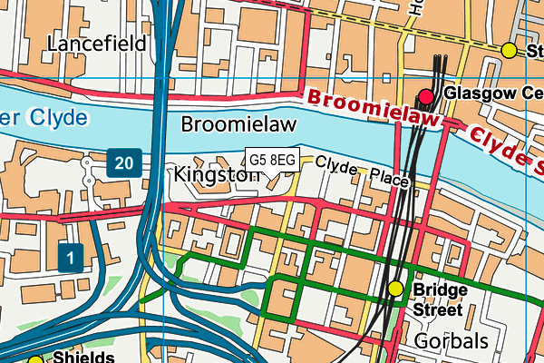 G5 8EG map - OS VectorMap District (Ordnance Survey)