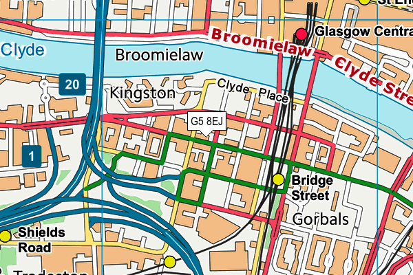 G5 8EJ map - OS VectorMap District (Ordnance Survey)