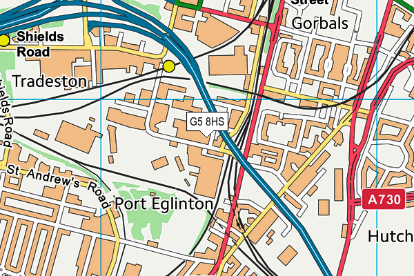 G5 8HS map - OS VectorMap District (Ordnance Survey)