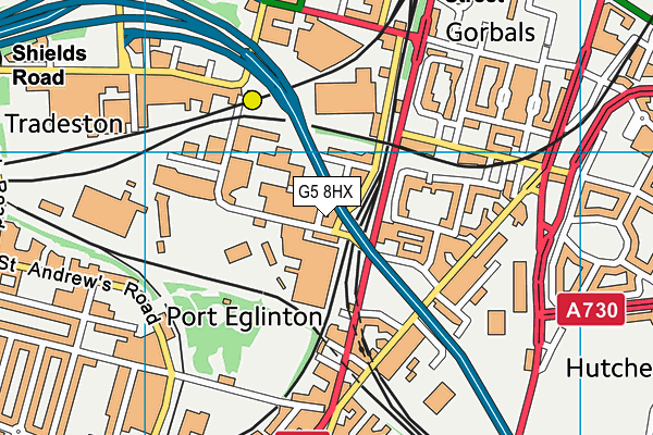 G5 8HX map - OS VectorMap District (Ordnance Survey)