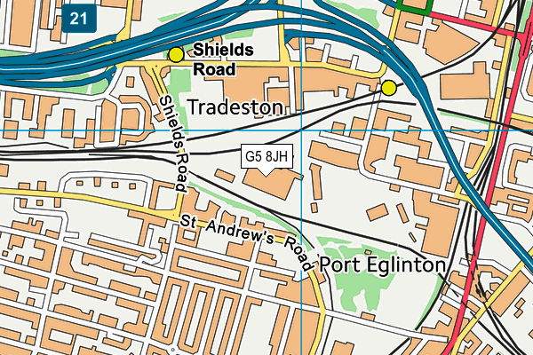 G5 8JH map - OS VectorMap District (Ordnance Survey)