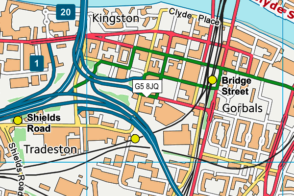 G5 8JQ map - OS VectorMap District (Ordnance Survey)